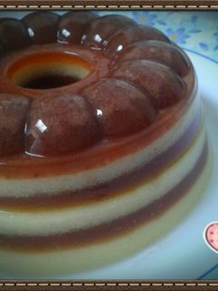 Foto resep Puding jagung manis lapis puding coklat susu