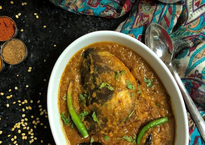 Fish Head Lentil Curry - Bengali Style