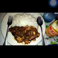 A picture of Efe Riro(Vegetable with Rice).