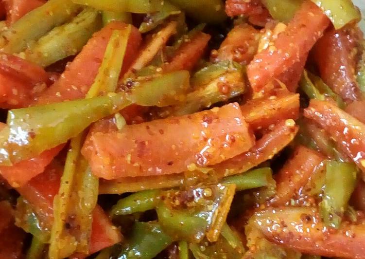 Guide to Prepare Fresh carrot Green chilli pickle in 24 Minutes for Family