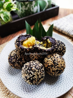 Foto resep Onde Onde Ketan Hitam isi kacang hijau