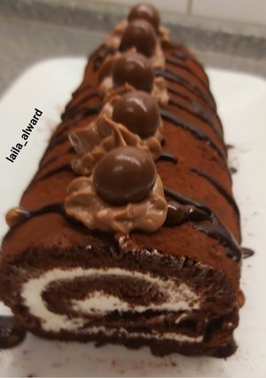 صورة لوصفة سويسرول الشوكولا الرررررائع 😋😍👌