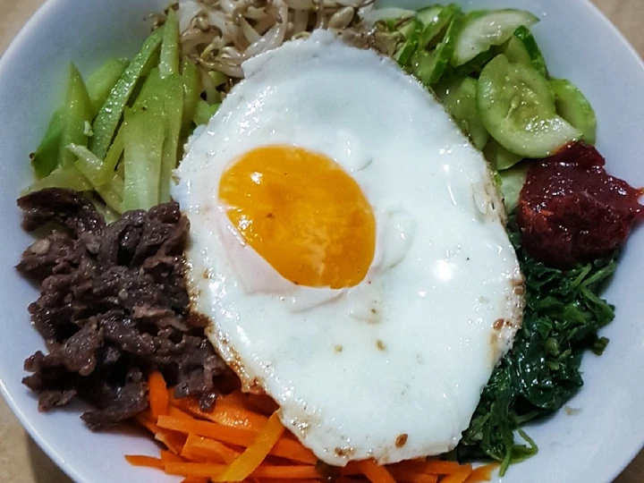 Easy Steps Make Recipes Bibimbap the Delicious Tasty.