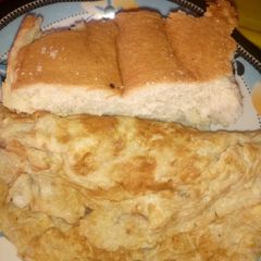 A picture of Bread and egg.