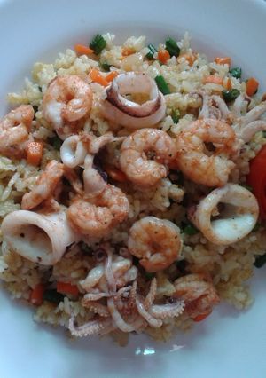 Hình của món Cơm Chiên Hải Sản.