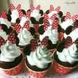 Chocolate Cup Cakes with Minnie Mouse Theme