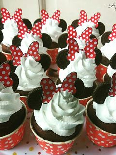 Foto resep Chocolate Cup Cakes with Minnie Mouse Theme