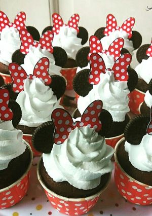Foto resep Chocolate Cup Cakes with Minnie Mouse Theme