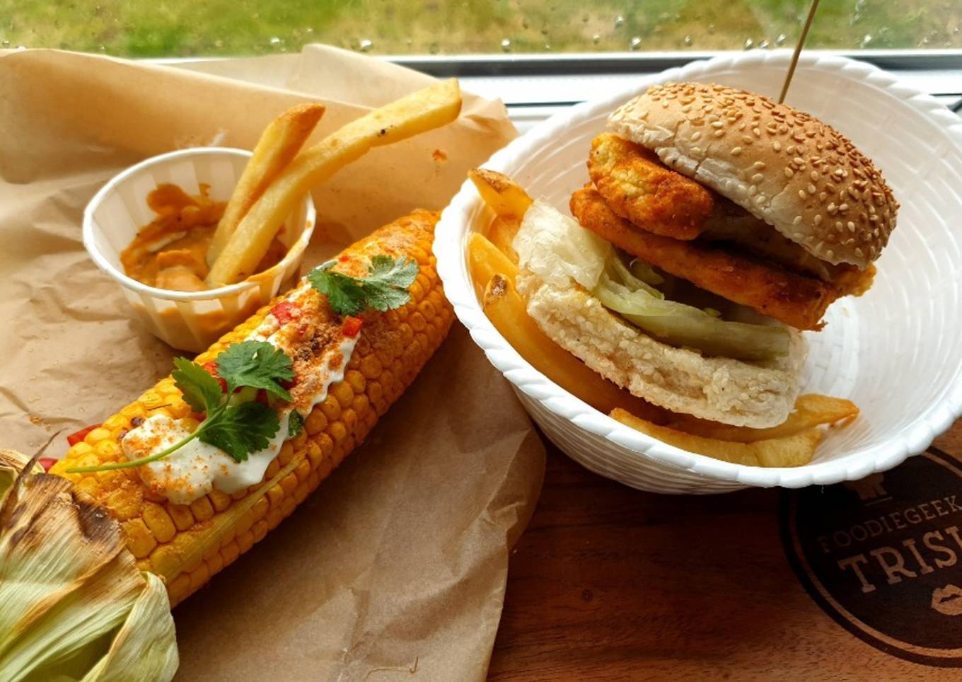 Cauliflower and Halloumi Stack with a KFC style dressing