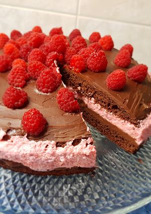 Csokis-málnás torta recept fotója