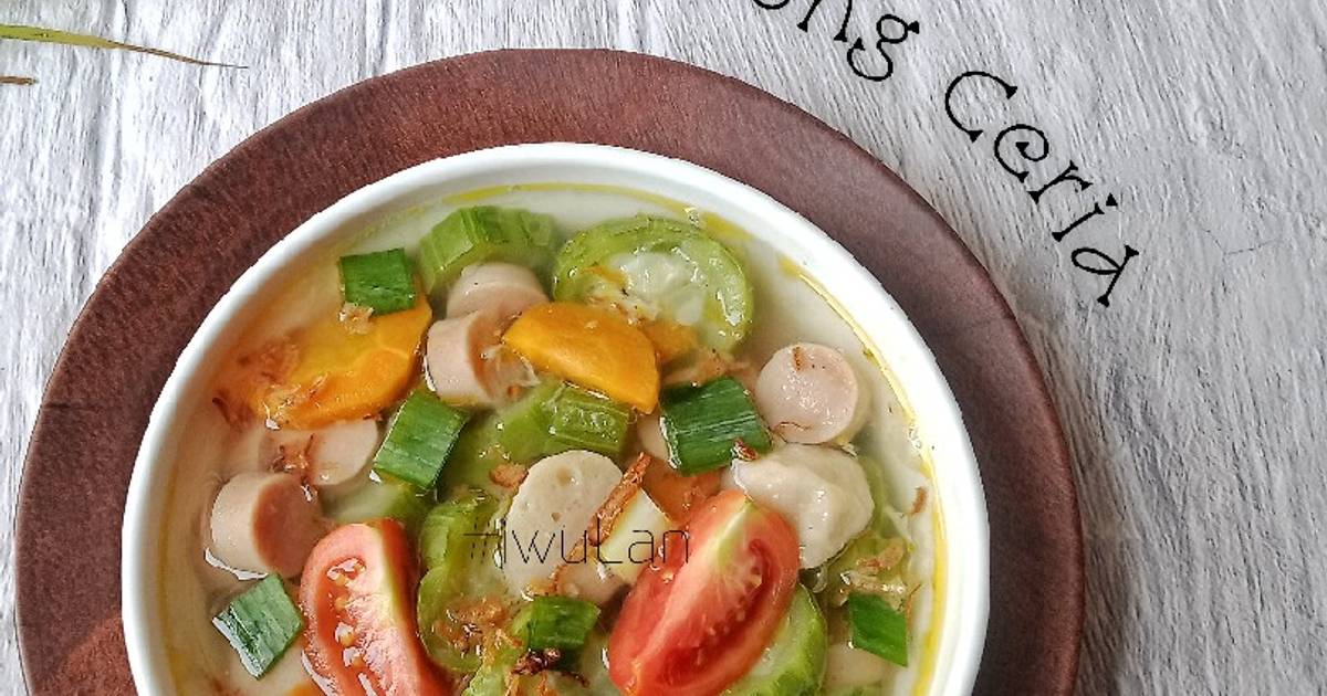 Resep Sup Oyong Ceria Oleh Dyahwulan Bae Cookpad