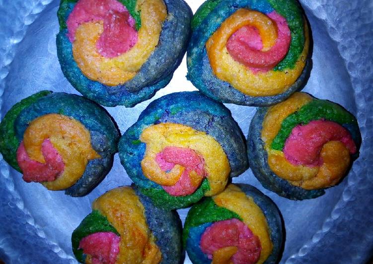 Recipe of Quick Rainbow flower cookies😀#cookiecontest