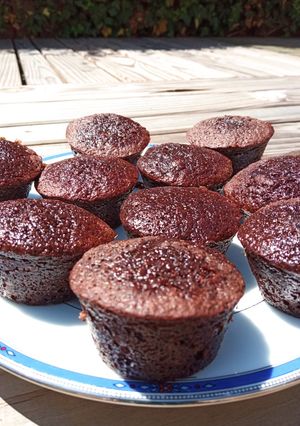 Une photo de Moelleux chocolat courgettes