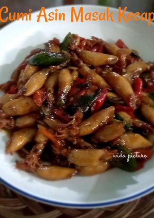 Foto resep Cumi Asin Pedas Masak Kecap