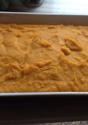 Una foto de Puré de batata -camote, boniato, sweet potato
