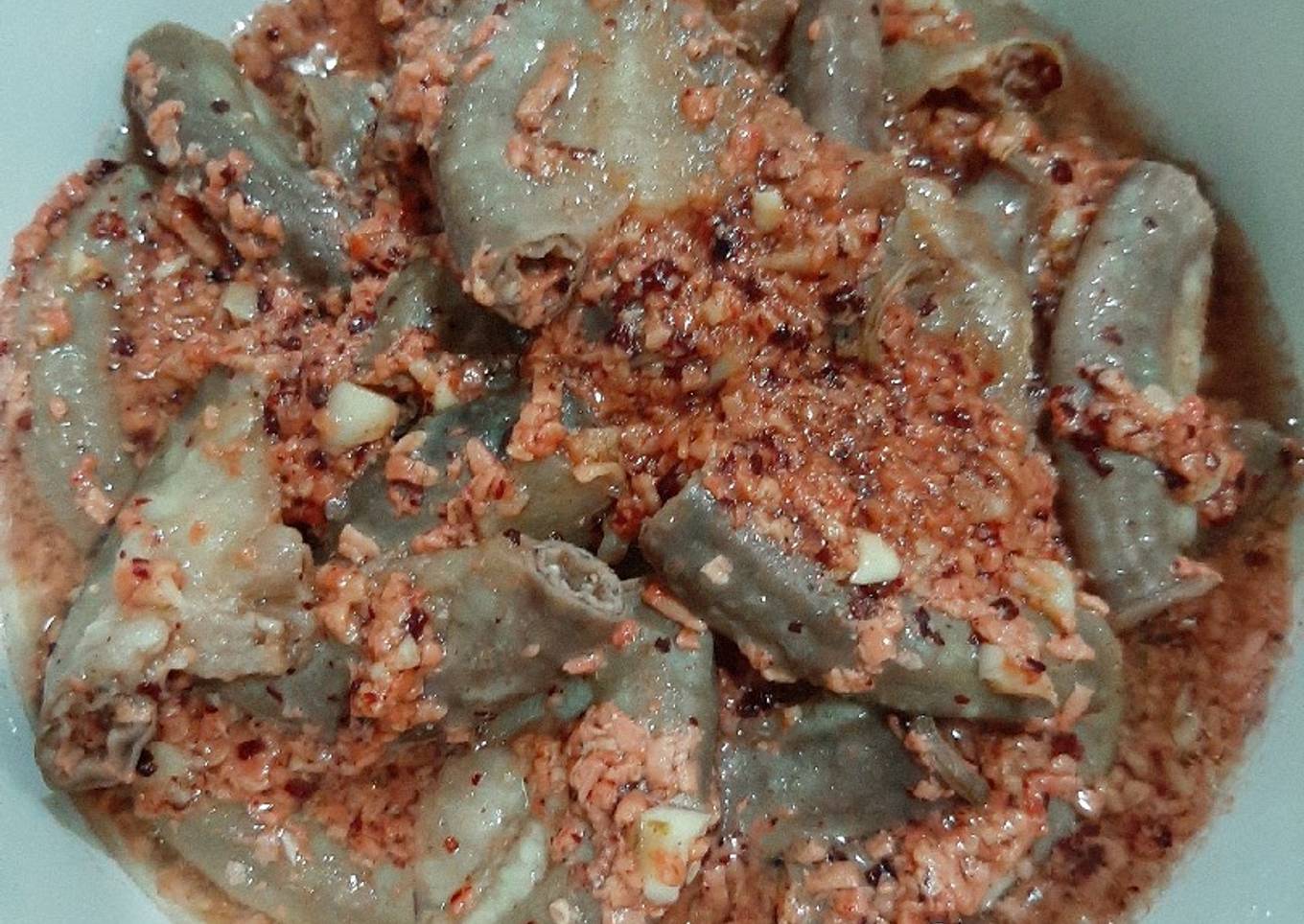 Hunceng Cao (usus babi masak cao) Non Halal