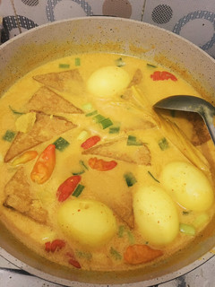 Foto resep Sayur Tahu Telor kuah santan