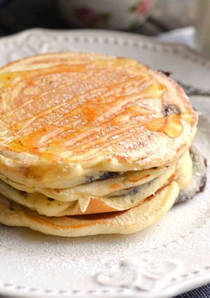 Nutellával töltött amerikai palacsinta recept fotója