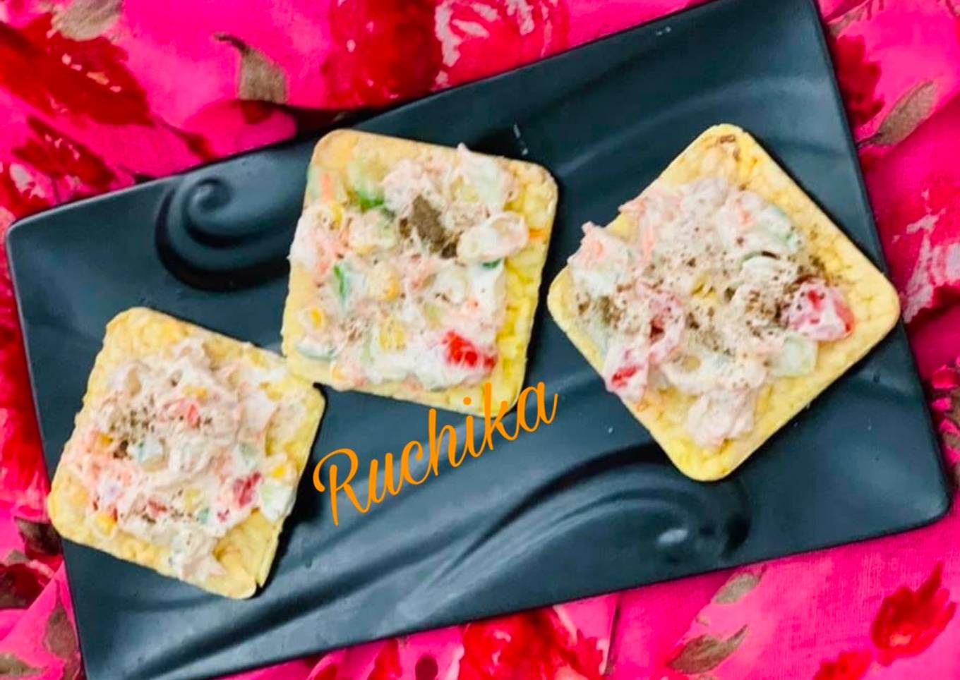 Salad on Crackers
