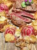Tournedos Rossini with Vegetable Chips (Pink October)