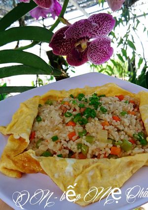 Hình của món Cơm chiên hoàng bào.