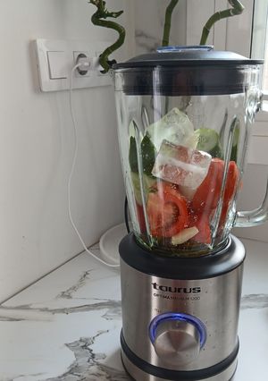 Una foto de Gazpacho suave en menos de 10 minutos