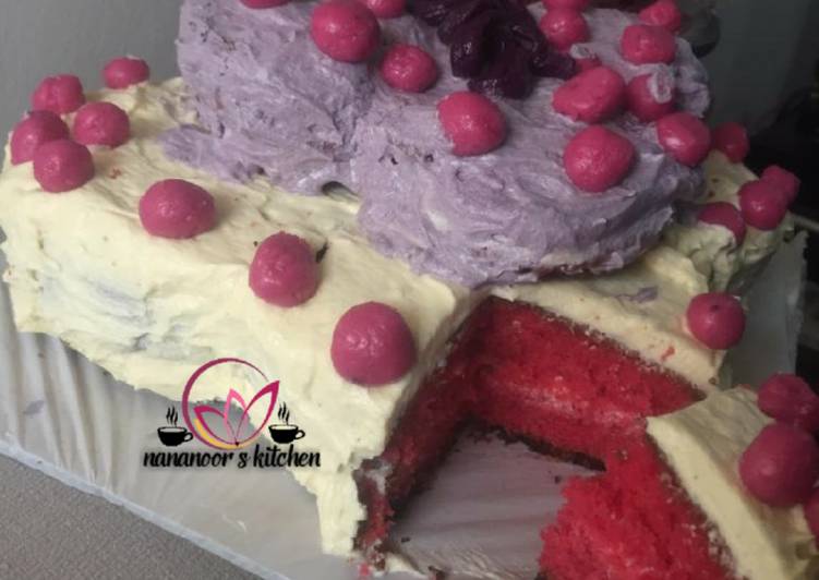 Steps to Make Quick Red velvet cake