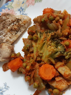 Una foto de Menestra de verduras congeladas, con tomate