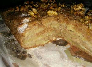 Una foto de Torta seca de manzanas