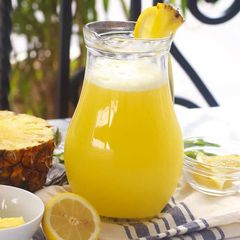 A picture of Pineapple and coconut juice 🍸.