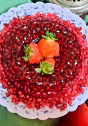 عکسی از دستور ژله انار یلدایی
