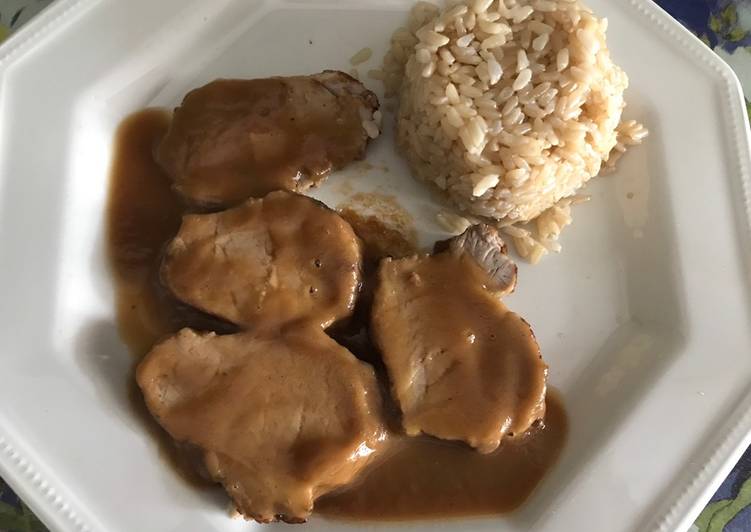 Solomillo de cerdo con Vermouth rojo