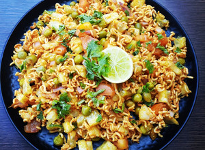 A picture of Instant Maggi Chaat.