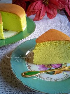 Foto resep Pandan Cheese Sponge Cake