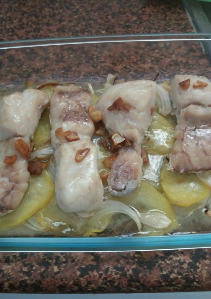 Una foto de Merluza a la.espalda