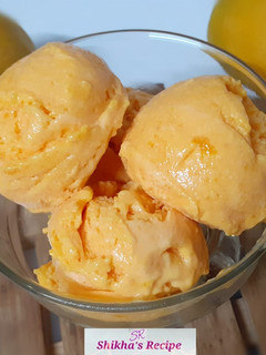 A picture of Mango icecream.