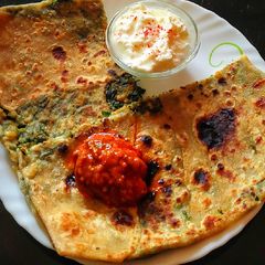 A picture of Palak Paneer Paratha.