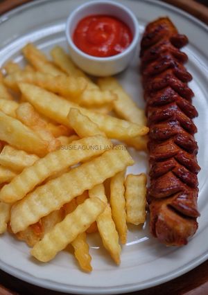 Foto resep Bratwurst bakar barbecue