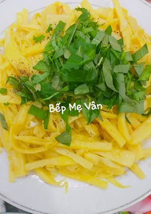 Hình của món Măng tươi xào chay.