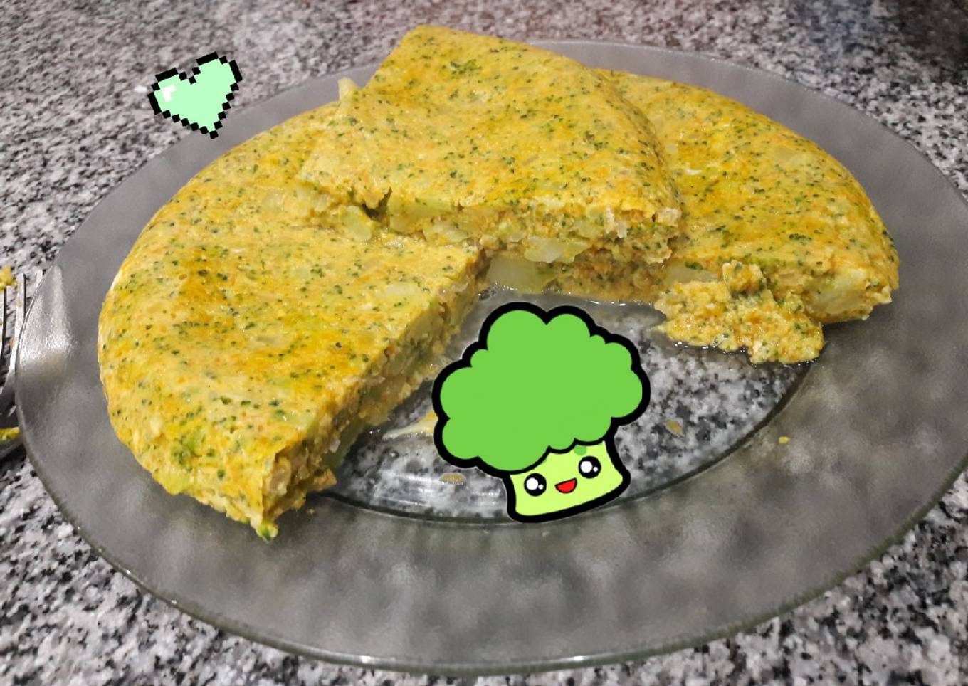 Tortilla de calabaza y brócoli🍴