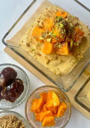 A picture of Healthiest Mango 🥭 Cheesecake.