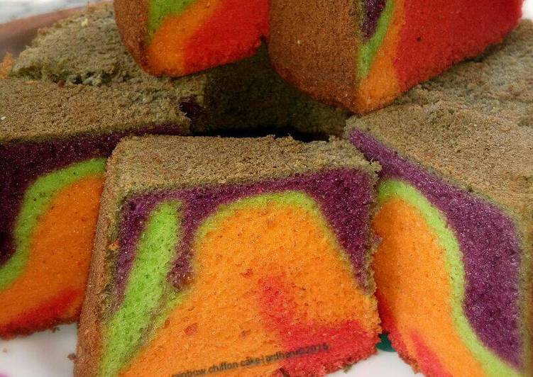 Rainbow Chiffon Cake