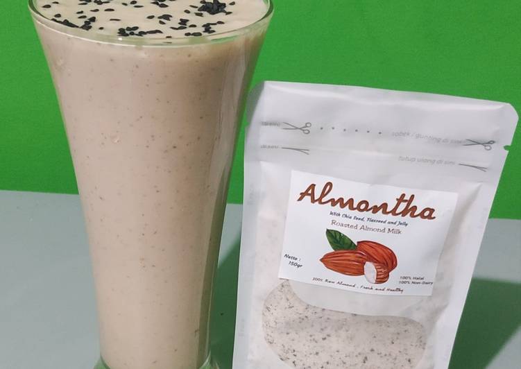 Cara mengolah Smoothies Banana with Almontha Milk  Mudah