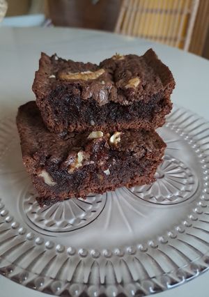 Una foto de Brownie individual para la merienda