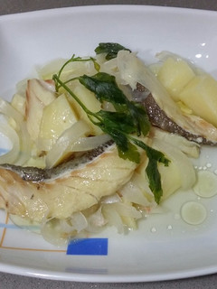 Una foto de Patatas con bacalao