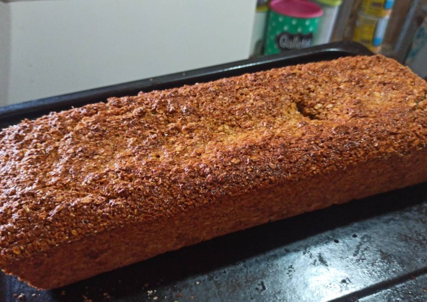 Budín súper húmedo de banana y avena, hiper saludable