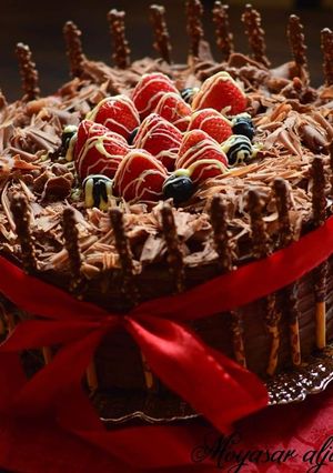 صورة لوصفة كيكة الغابه السوداء