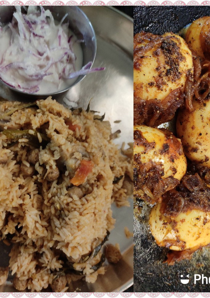 மஷ்ரூம் பிரியாணி& முட்டை பெப்பர் மசாலா செய்முறை முக்கிய புகைப்படம்