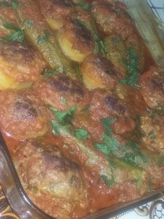 صورة لوصفة دولمة خضر (بطاطا وقرعة وقرنون)