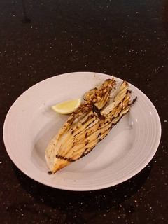 A picture of Grilled Napa Cabbage Wedges.